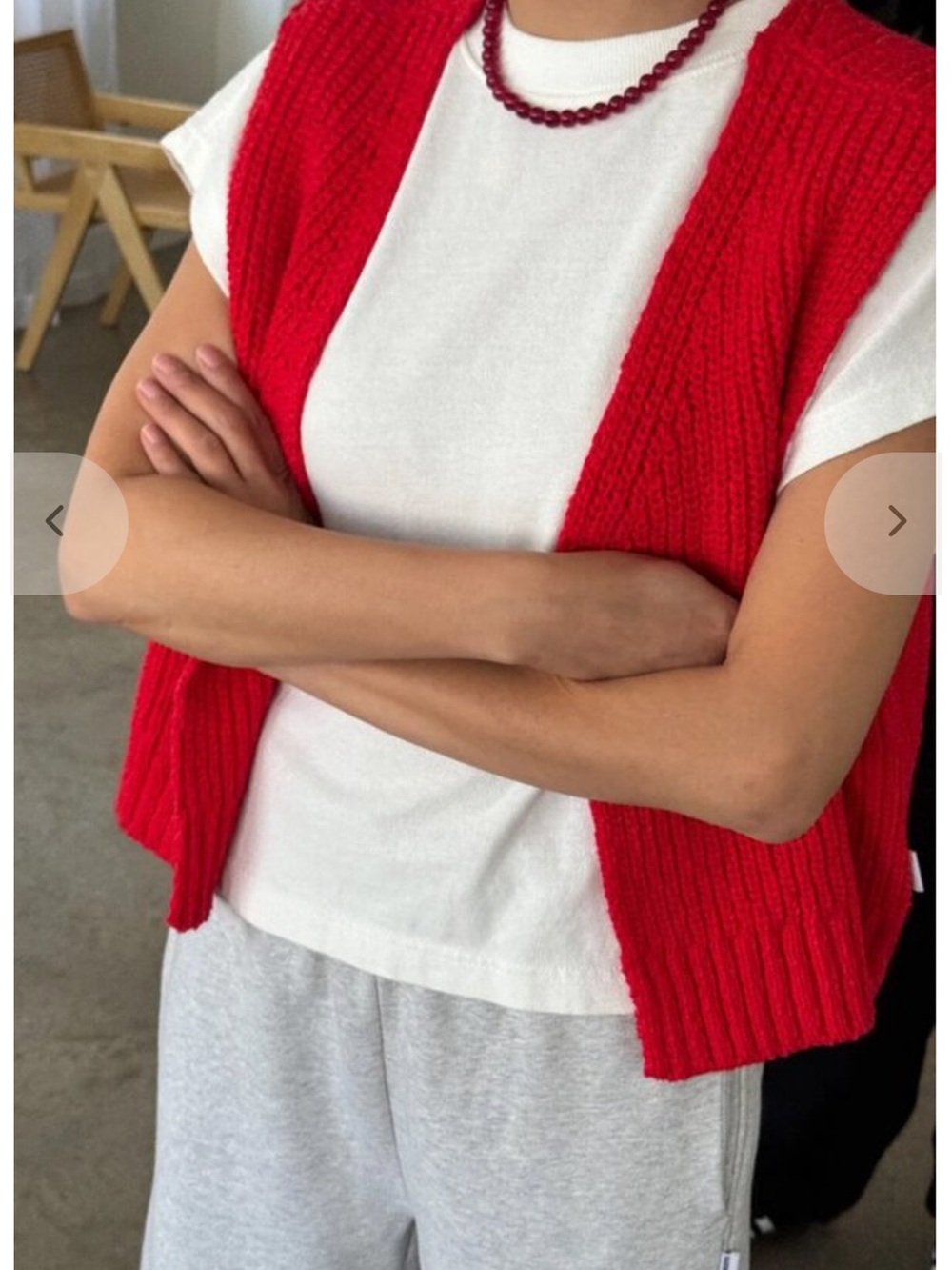 Le Bon Shoppe Granny Vest Chilli Pepper